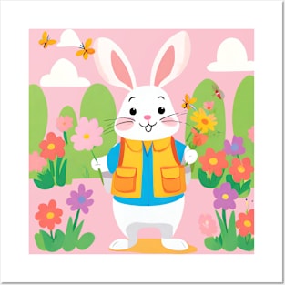 Bunny Spring Blossoms Posters and Art